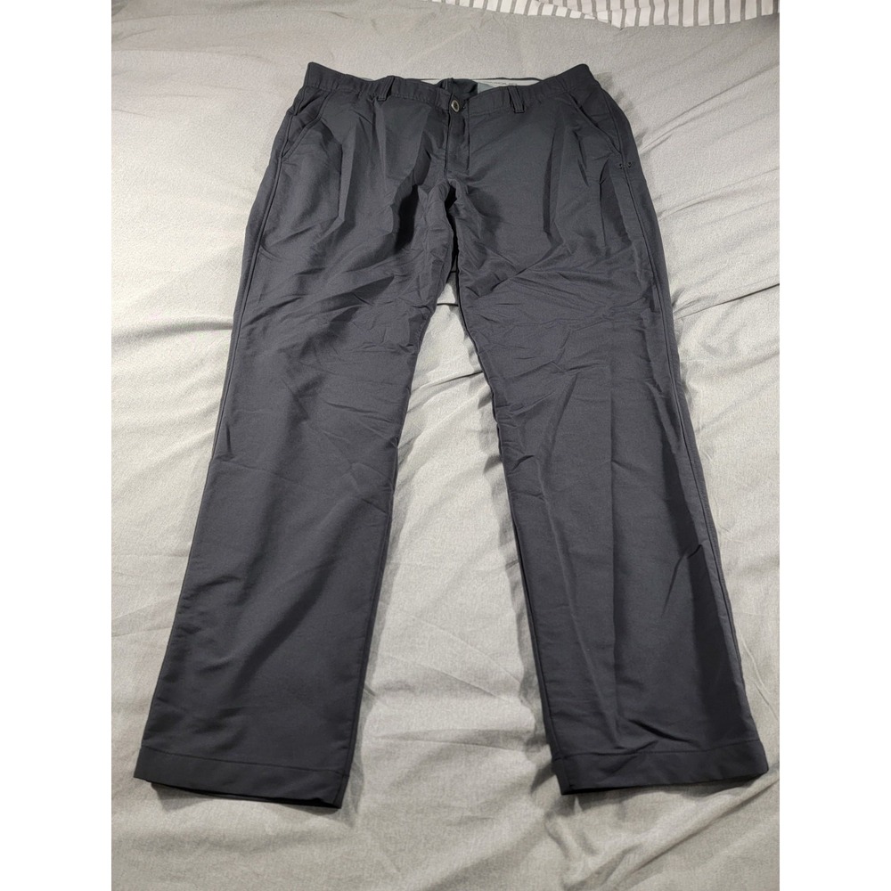 Under Armour Men's 40x32 Black Match Play Stretch Waist Golf Pants Straight Leg
